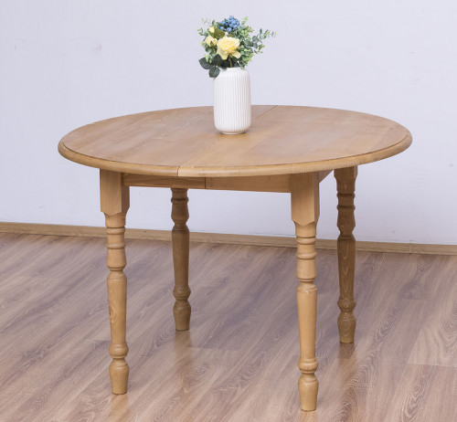 Table ronde extensible en bois massif 116/198x116x78
