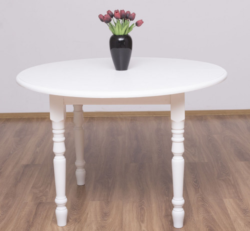 Table ronde extensible en bois massif 116/198x116x78
