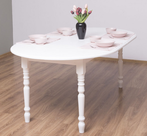 Table ronde extensible en bois massif 116/198x116x78