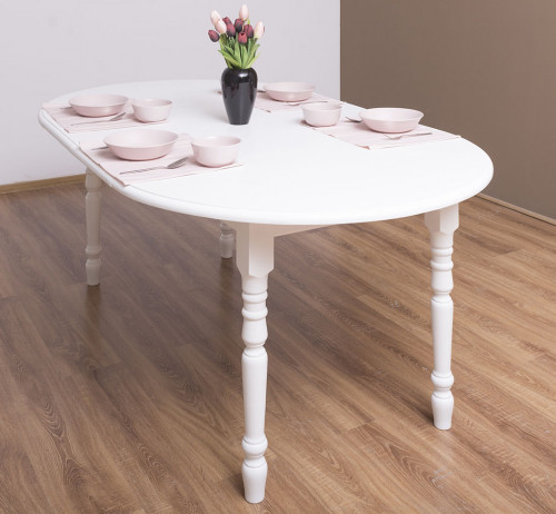 Table ronde extensible en bois massif 116/198x116x78