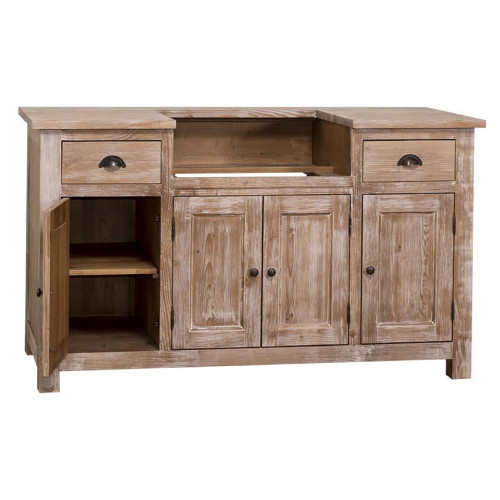 Meuble de cuisine ROMANE avec évier timbre intégré - 155x65x90 cm