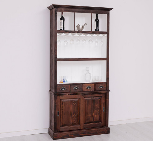 Fond de bar avec porte-verres - 103x36x210 cm