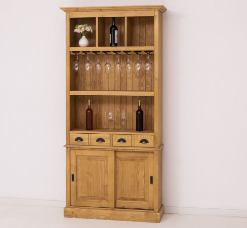 Fond de bar avec porte-verres - 103x36x210 cm