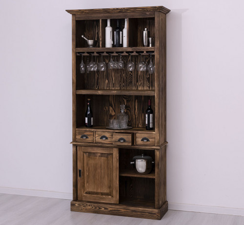 Fond de bar avec porte-verres - 103x36x210 cm