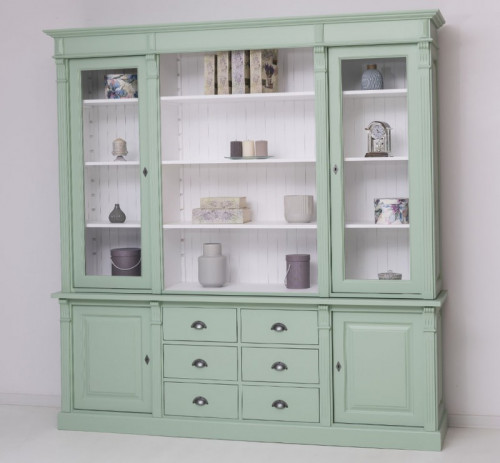 Buffet Vaisselier avec 6 tiroirs et 4 portes | 223x51x228cm