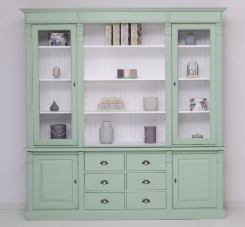 Buffet Vaisselier avec 6 tiroirs et 4 portes | 223x51x228cm