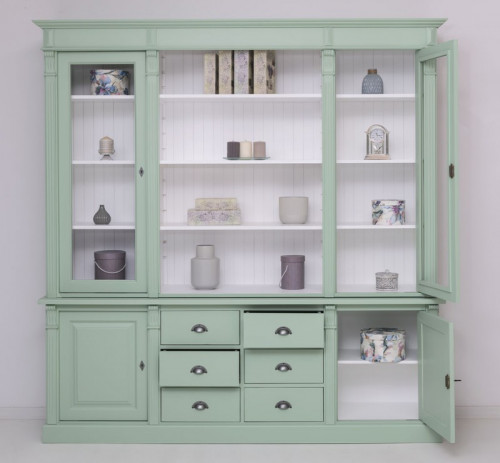 Buffet Vaisselier avec 6 tiroirs et 4 portes | 223x51x228cm