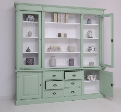 Buffet Vaisselier avec 6 tiroirs et 4 portes | 223x51x228cm