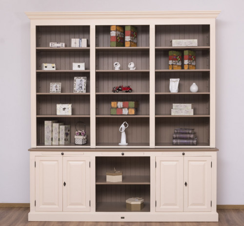 Grande Bibliothèque 2 corps ROMANE - 229x51x244 cm