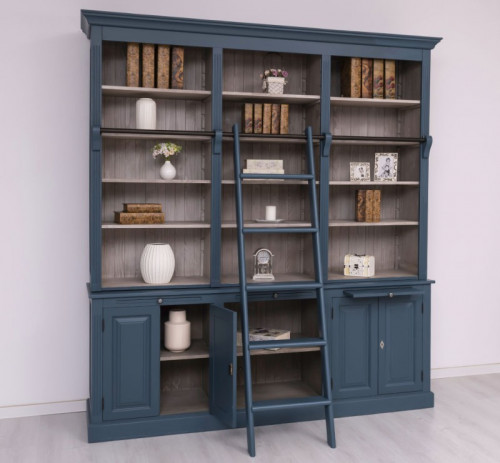 Grande Bibliothèque 2 corps ROMANE - 229x51x244 cm