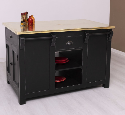 Ilot central de cuisine ROMANE - 135x85x90 cm