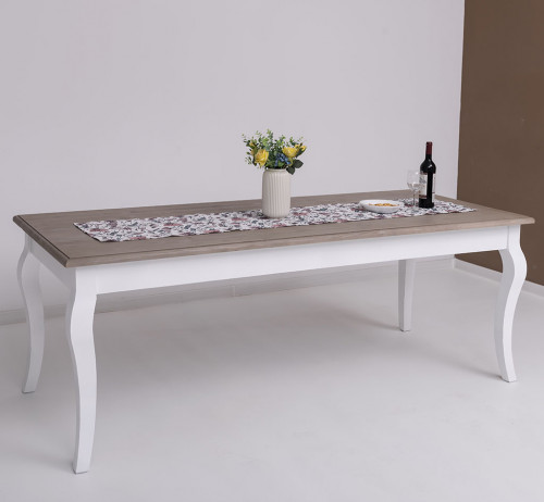Table de repas ROMANE en bois massif - 210x90x78 cm