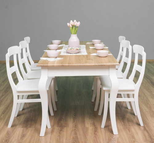 Table de repas ROMANE en bois massif - 210x90x78 cm