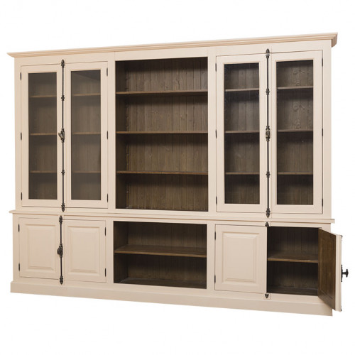 Grande bibliothèque Vitrine ROMANE - 300x51x228 cm