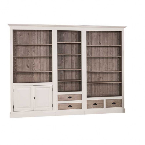 Colonne Etagère ROMANE en pin massif - 79x39x210 cm
