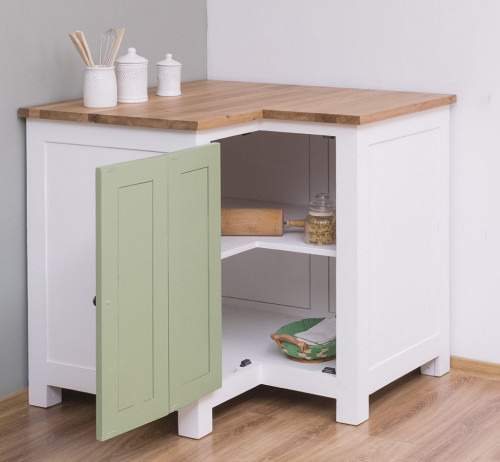 Meuble bas d'angle de cuisine ROMANE - (98+98)x65x90 cm