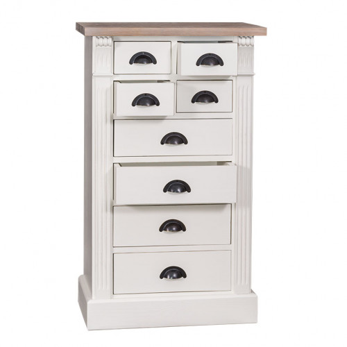 Meuble de rangement ROMANE en bois massif - 60x36x100 cm