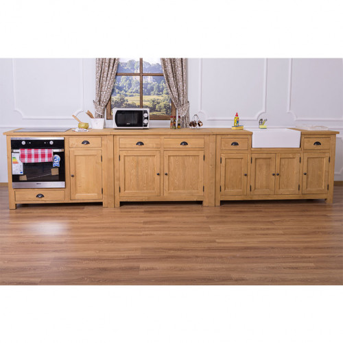 Meuble de cuisine ROMANE pour Four encastrable et Plaque de cuisson - 120x65x90 cm