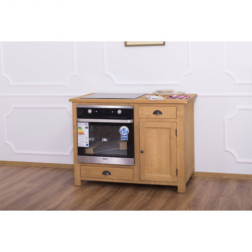 Meuble de cuisine ROMANE pour Four encastrable et Plaque de cuisson - 120x65x90 cm