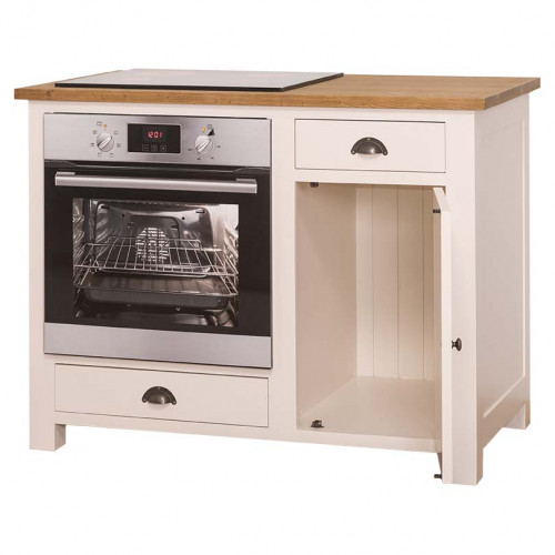 Meuble de cuisine ROMANE pour Four encastrable et Plaque de cuisson - 120x65x90 cm