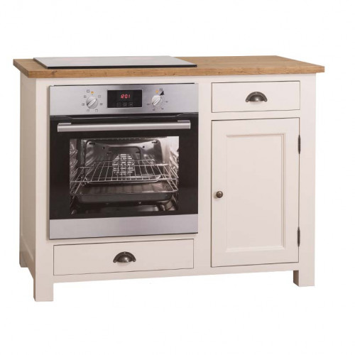 Meuble de cuisine ROMANE pour Four encastrable et Plaque de cuisson - 120x65x90 cm