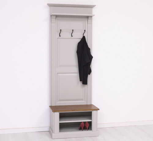 Vestiaire en pin massif ROMANE - 79x41x210 cm
