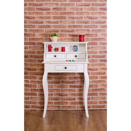 Bureau Bonheur du Jour en bois massif ROMANE - 65x40x103 cm