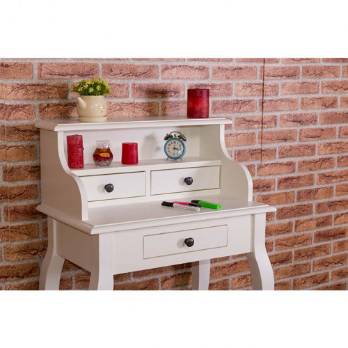 Bureau Bonheur du Jour en bois massif ROMANE - 65x40x103 cm
