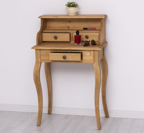 Bureau Bonheur du Jour en bois massif ROMANE - 65x40x103 cm