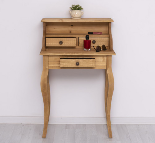 Bureau Bonheur du Jour en bois massif ROMANE - 65x40x103 cm