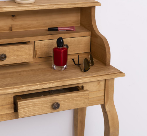 Bureau Bonheur du Jour en bois massif ROMANE - 65x40x103 cm