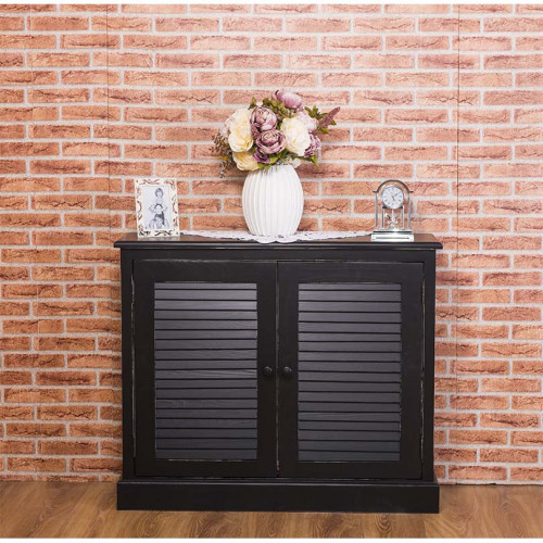 meuble de rangement 2 portes ROMANE - 108x37x90 cm