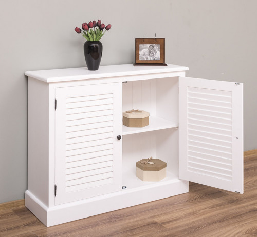 meuble de rangement 2 portes ROMANE - 108x37x90 cm