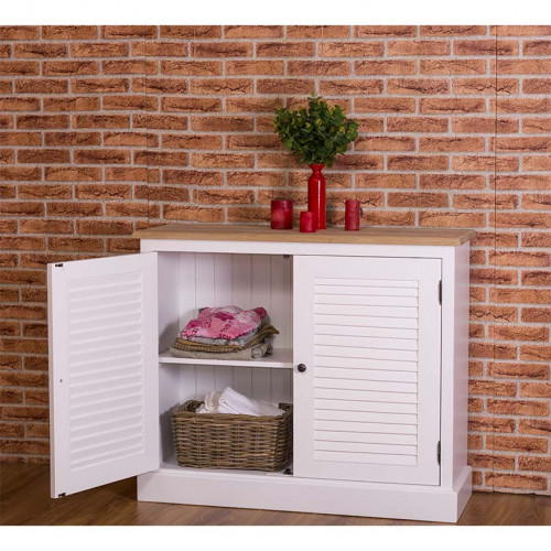 meuble de rangement 2 portes ROMANE - 108x37x90 cm