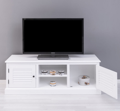 Meuble TV en Pin massif ROMANE | 160x46x56cm