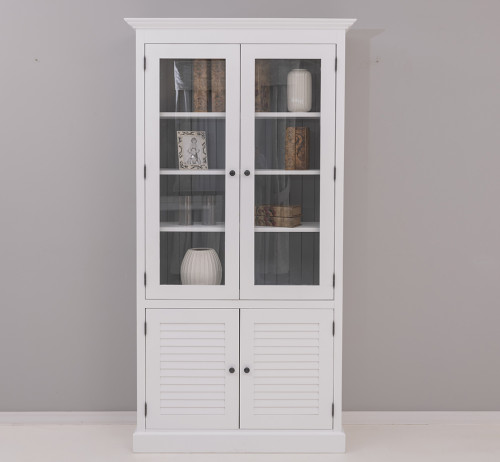 Bibliothèque Vitrine ROMANE - 110x39x210 cm