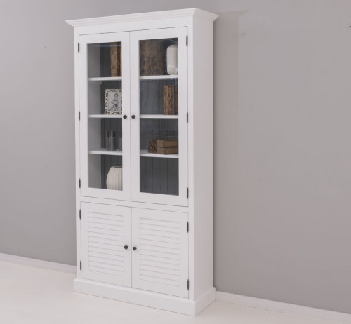 Bibliothèque Vitrine ROMANE - 110x39x210 cm