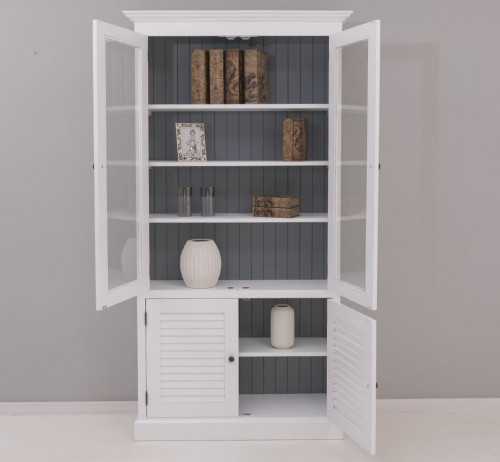 Bibliothèque Vitrine ROMANE - 110x39x210 cm
