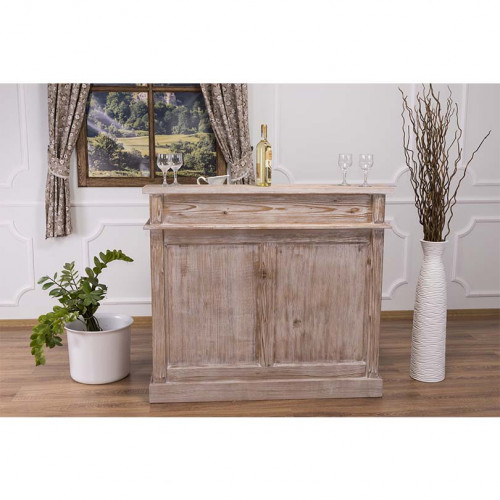 Comptoir Banque d'accueil en pin massif - 120x51x107 cm