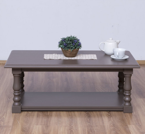 Table basse en bois massif ROMANE - 120x65x48 cm