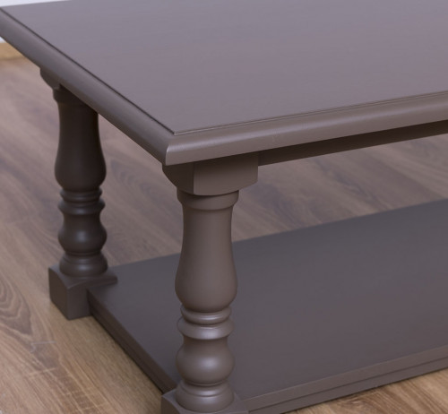 Table basse en bois massif ROMANE - 120x65x48 cm
