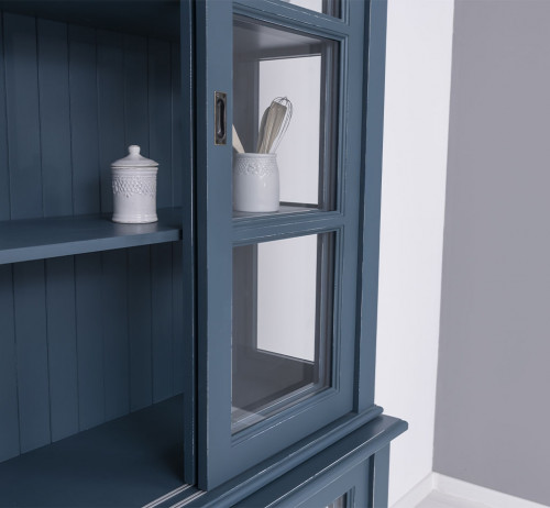 Vitrine avec 4 Portes Coulissantes | 110x47x220cm