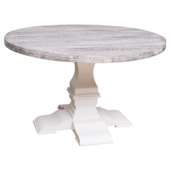 Table à manger ronde avec pied monastère