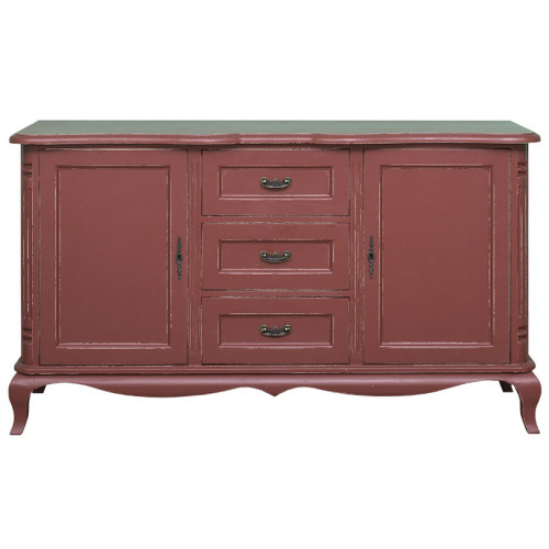 Buffet bas en bois massif ROMANE - 158x48x89 cm