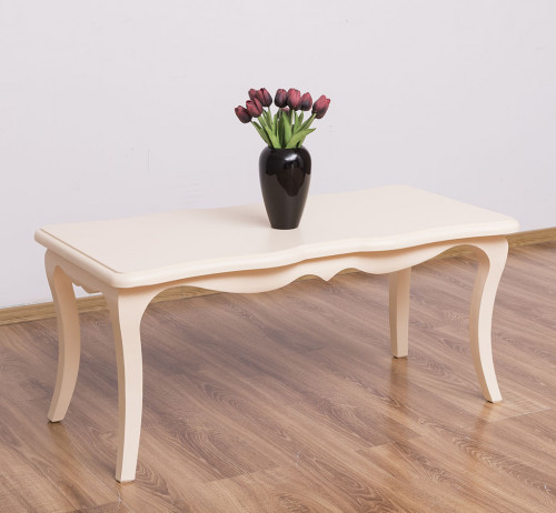 Table de salon en bois massif ROMANE - 110x50x48 cm