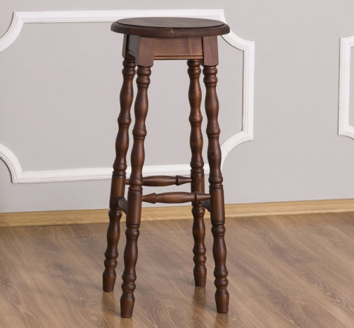 Tabouret de Bar en bois Massif ROMANE - 35x35x82cm