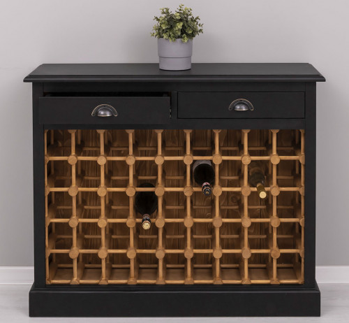 Meuble range bouteille ROMANE - 110x34x90