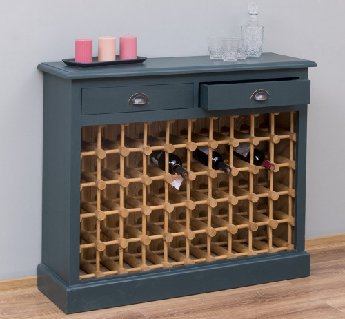 Meuble range bouteille ROMANE - 110x34x90