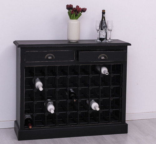 Meuble range bouteille ROMANE - 110x34x90