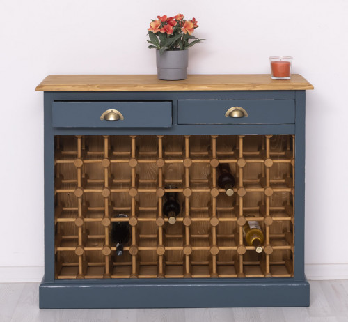 Meuble range bouteille ROMANE - 110x34x90